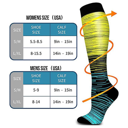7 Pack Compression Socks for Women and Men
