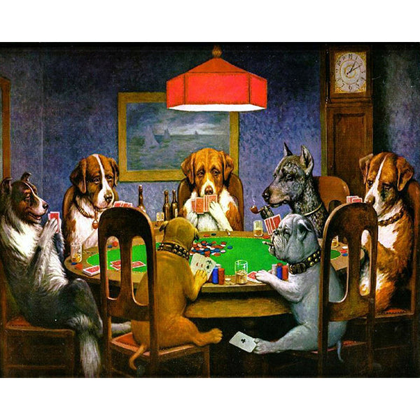 Dogs Playing Poker Diamond Painting Kit Diamond Art