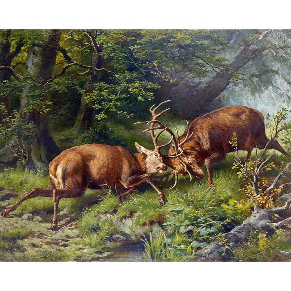 Paint By Numbers - Fighting Deer
